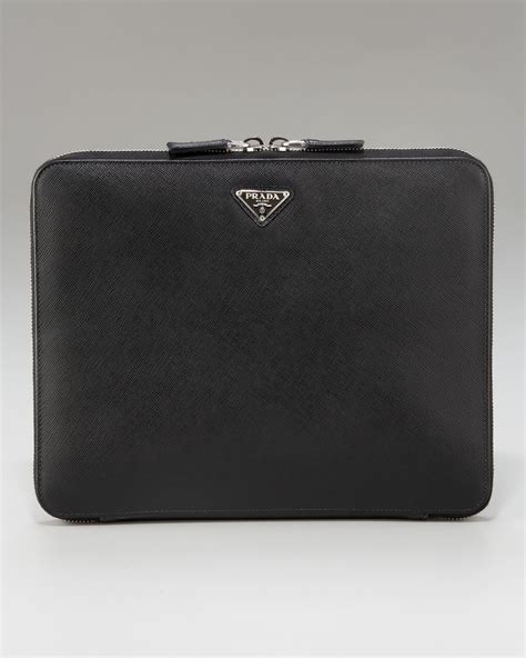 prada zip ipad case|Authentic PRADA saffiano apple iPad case zip clutch.